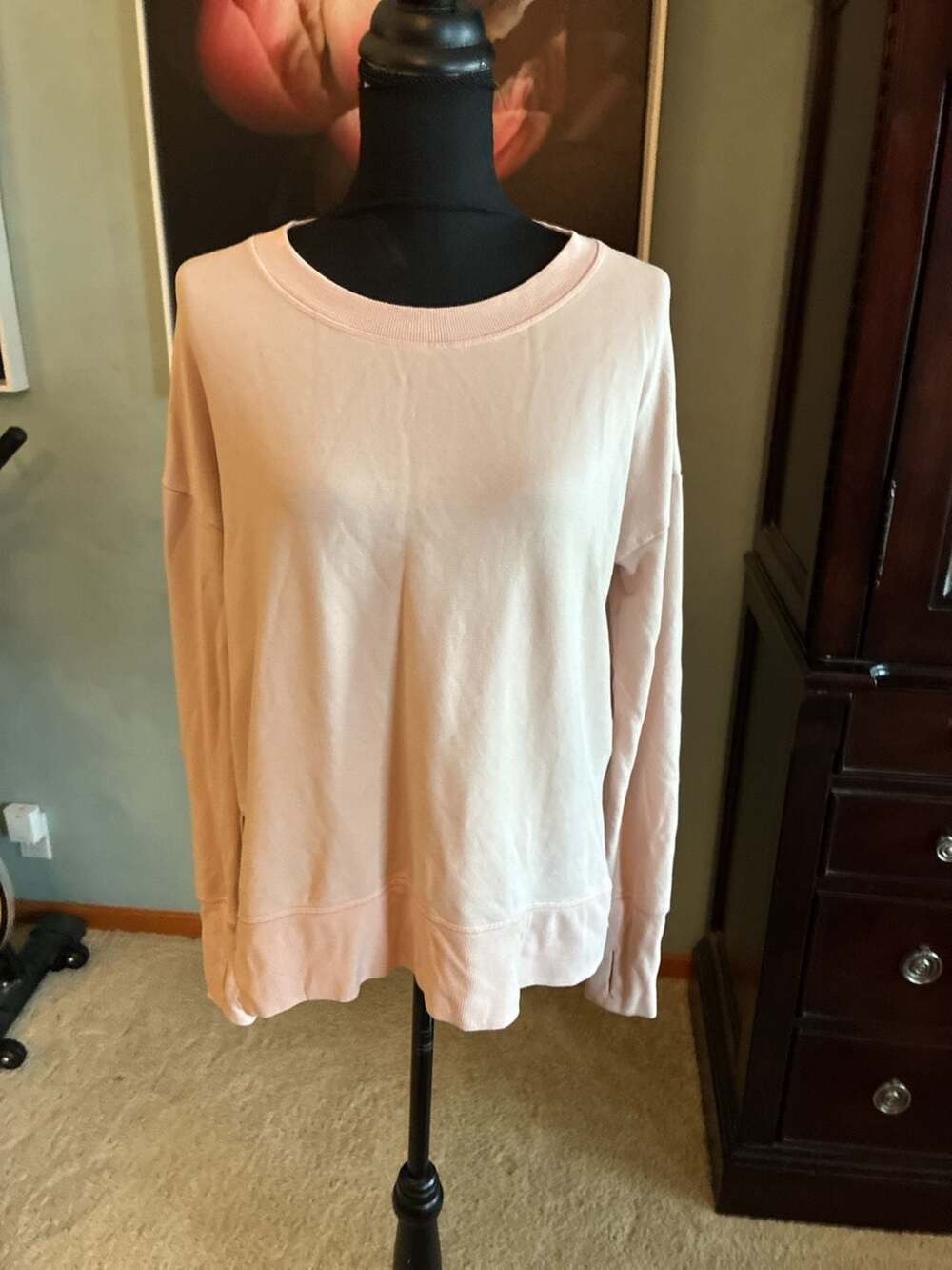 Athleta Coaster Luxe Stripe Sweatshirt Sz S A677